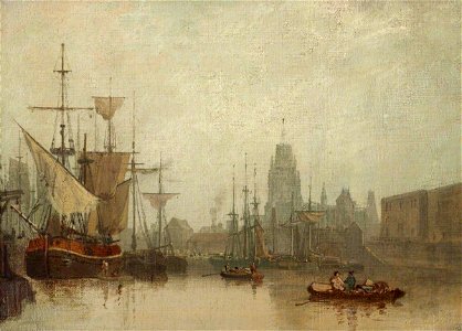 British School - Bristol Docks with St Mary Redcliffe Church beyond - 515556 - National Trust