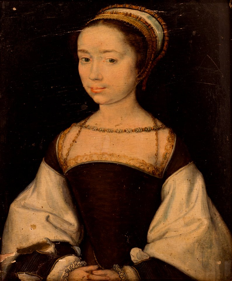 Corneille de Lyon - Femme inconnue (huile sur bois)