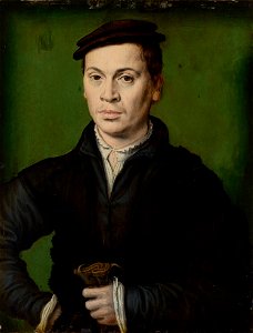 CORNEILLE de LYON - Homme au béret noir tenant une paire de gants