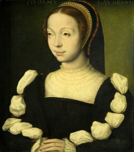 Corneille de Lyon - Portrait of Anne Stuart - Bristol Museum & Art Gallery. Free illustration for personal and commercial use.