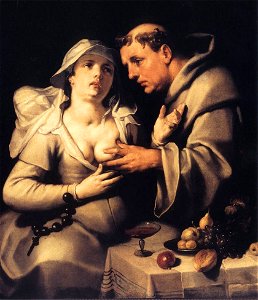 Cornelis Cornelisz. van Haarlem - The Monk and the Nun - WGA05257
