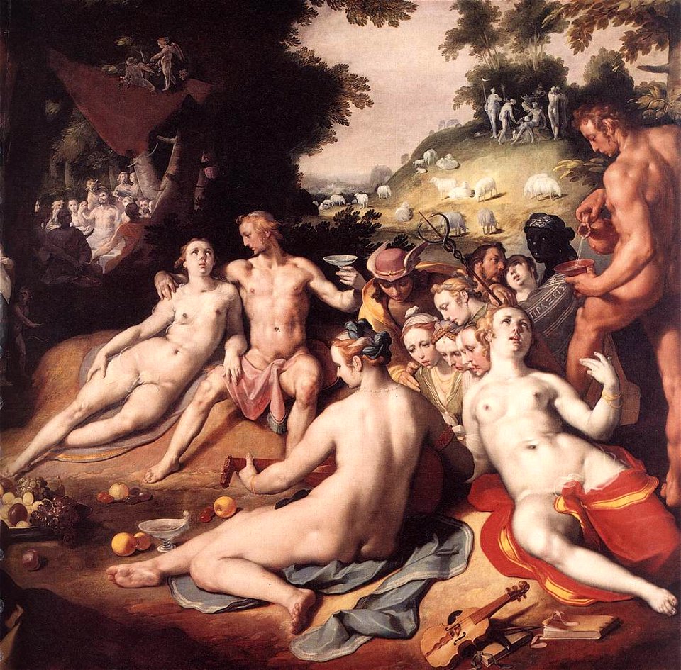 Cornelis Cornelisz. van Haarlem - The Wedding of Peleus and Thetis (detail) - WGA05246