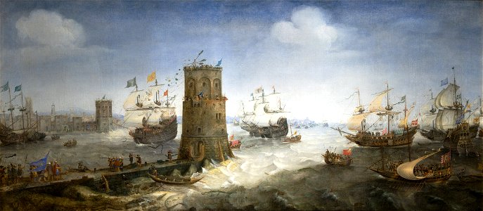 Cornelis Claesz. van Wieringen - The Capture of Damiate. Free illustration for personal and commercial use.