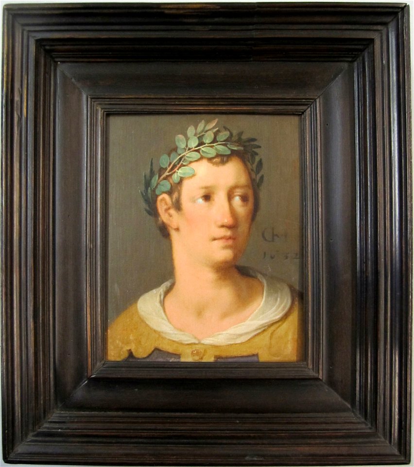 Cornelis Cornelisz. van Haarlem - A Young Man with a Crown of Laurel Leaves - 2017.169 - Fogg Museum