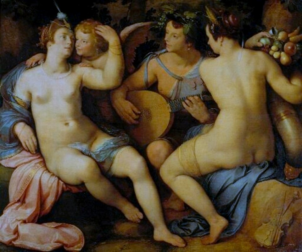 Cornelis Cornelisz. van Haarlem - Sine Cerere et Baccho friget Venus (Terentius, Eunuchus, 732) - Gal.-Nr. 851 - Staatliche Kunstsammlungen Dresden