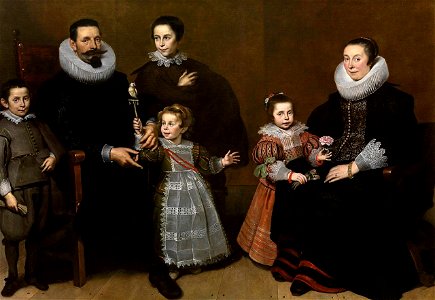 Cornelis de Vos - Family Portrait - WGA25308. Free illustration for personal and commercial use.