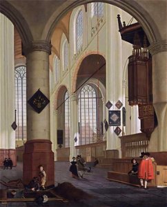 Cornelis de Man - Interior of the Oude Kerk in Delft - WGA13908