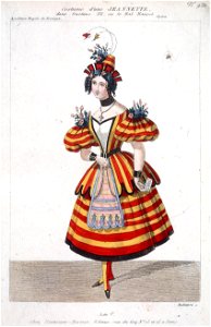 Costume d'une Jeannette in Gustave III by Auber 1833 - Gallica