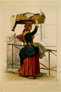Costume des Eaux-Bonnes (Femme portant un grand panier sur la tête) - Fonds Ancely - B315556101 A DEVERIA 008