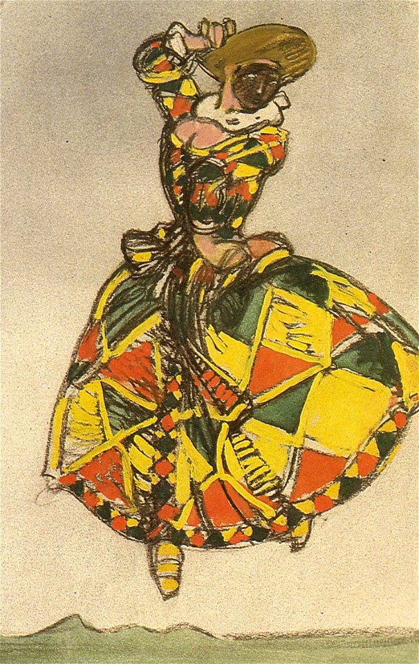 Costume design for Les dominos sur la musique de Couperin (1911) - By Maxime Dethomas