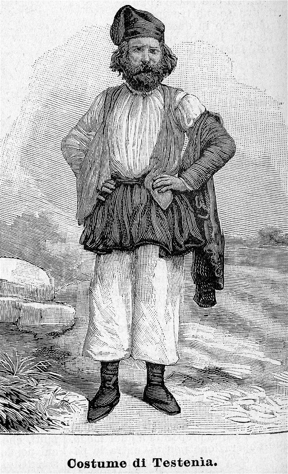 Costume di Testenìa (xilografia)