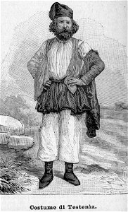 Costume di Testenìa (xilografia)
