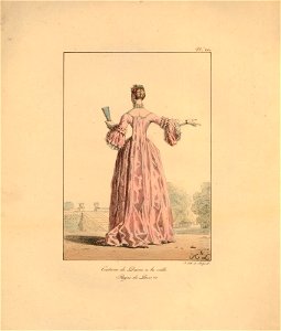 Costume de Dame a la ville - Regne de Louis XV (BM 1887,0311.8)