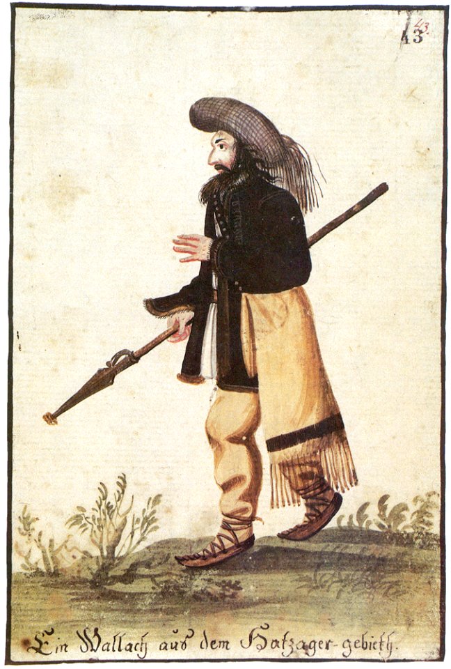 Costume of a Roumanian man, district of Hátszeg