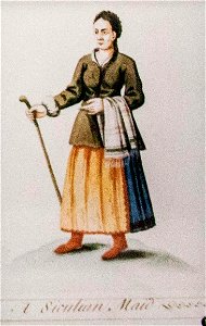 Costume of a Siculian maid