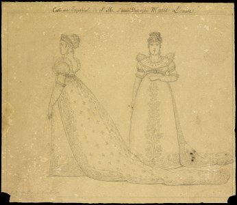 Costume Imperial de S.M. L'Archi Duchesse Marie Louise, da Coleção Brasiliana Iconográfica
