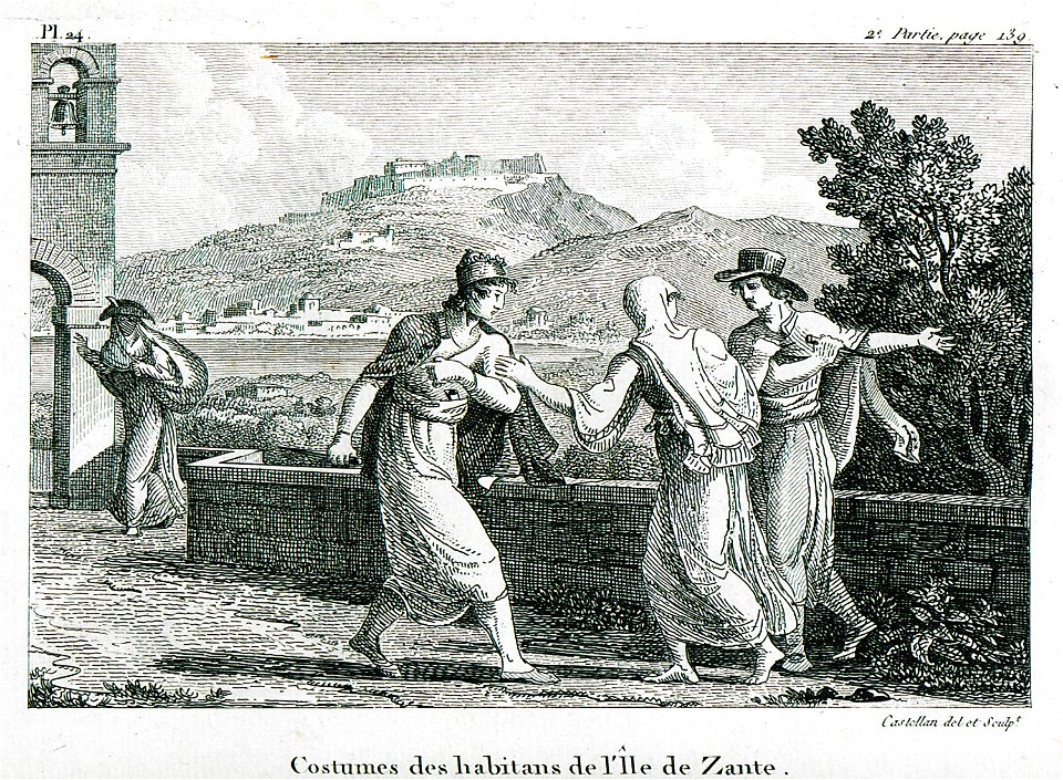 Costumes des habitans de l'île de Zante - Castellan Antoine-laurent - 1808