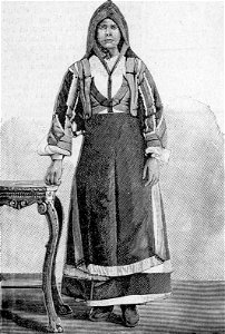 Costume di Desulo (xilografia). 2