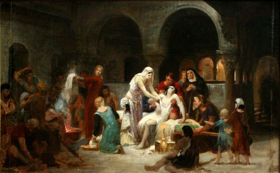 Cot-Sainte Elisabeth de Hongrie soignant les malades