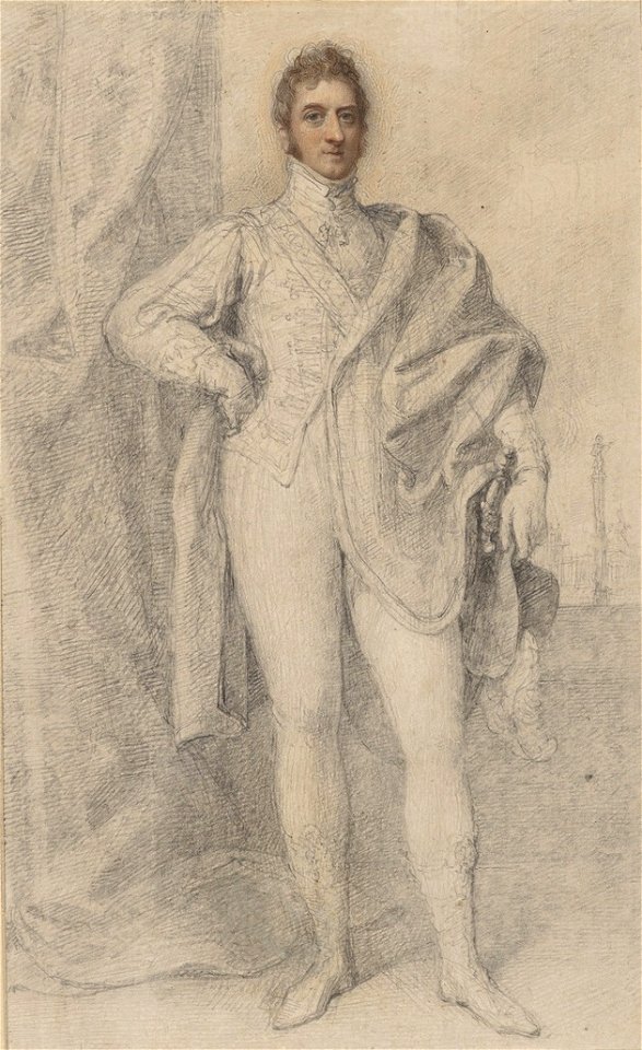 Cosway - 5th Duke of Marlborough, with Blenheim in the Distance