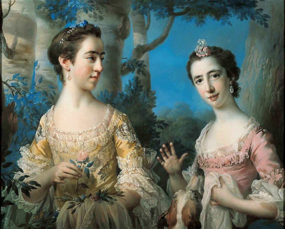 Double Portrait by Francis Cotes, pastel, Speed Art Museum
