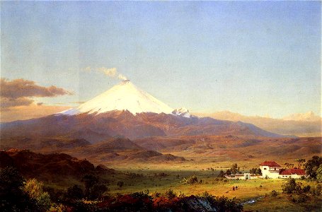 Cotopaxi (1855 with house) Frederic Edwin Church