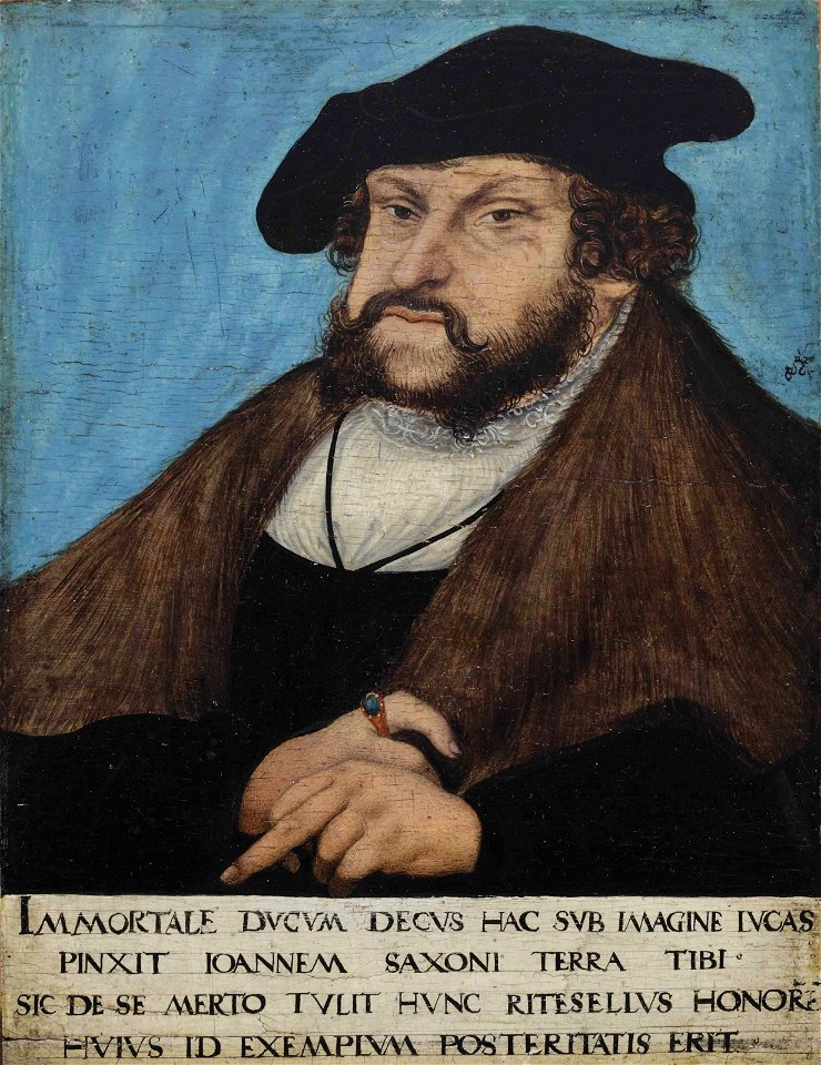 Werkstatt von Lucas Cranach (I) - Bildnis Johann der Beständige, Kurfürst von Sachsen (ca. 1532)