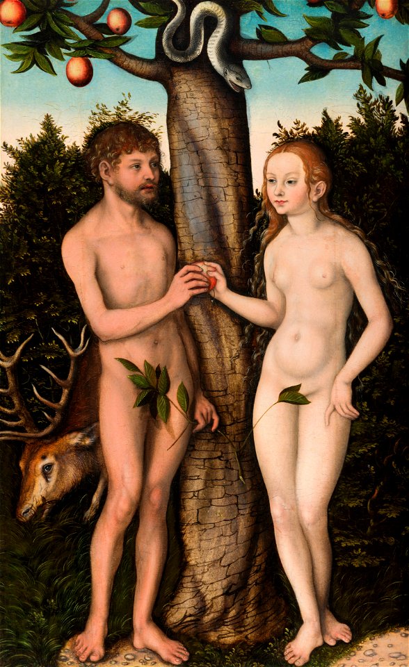 Lucas Cranach d.Ä. - Adam und Eva (1528, Detroit)