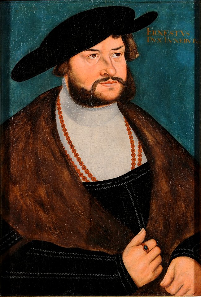 Lucas Cranach d.Ä. (Werkst.) - Ernst der Bekenner, Herzog von Braunschweig-Lüneburg-Celle