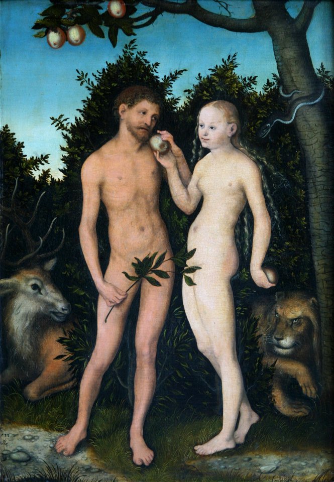 Lucas Cranach the Elder-Adam and Eve 1533