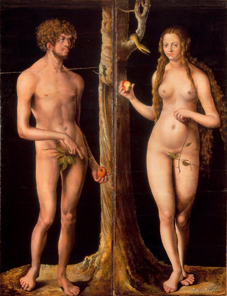 Lucas Cranach d.Ä. - Adam und Eva (Gemäldepaar), Musée des Beaux-Arts de Besançon