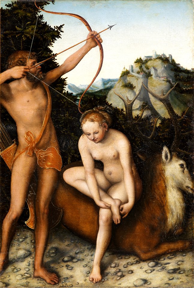 Lucas Cranach d.Ä. - Apollo und Diana (Musées royaux des Beaux-Arts de Belgique, Brussels)