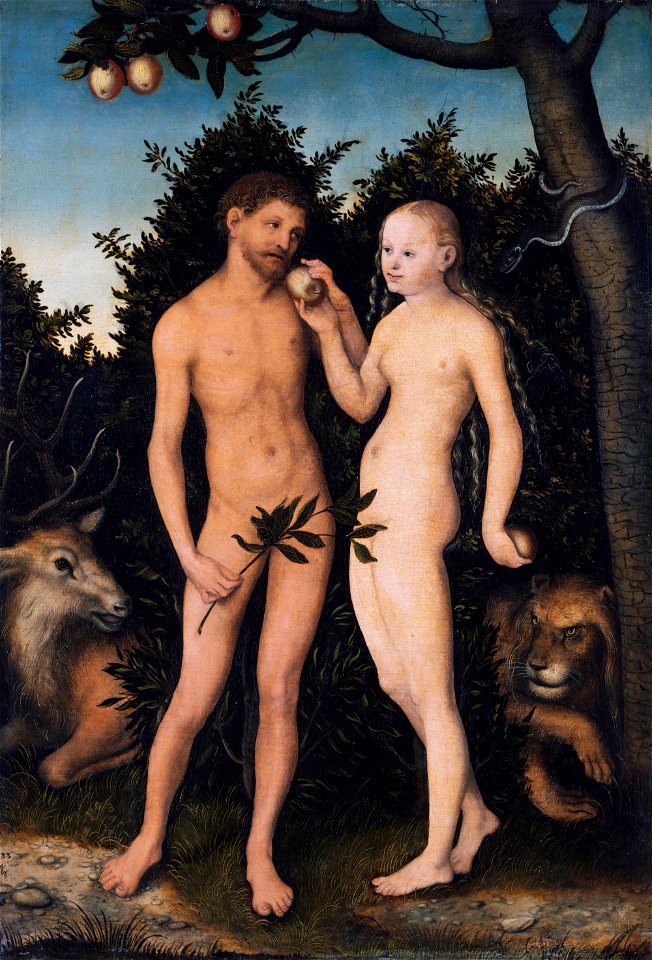 Lucas Cranach the Elder - Adam und Eva im Paradies (Sündenfall) - Google Art Project