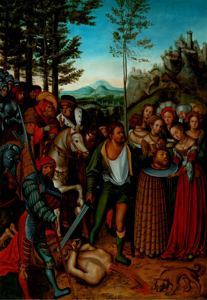 Lucas Cranach (I) - Beheading of John the Baptist (Copy, National Gallery in Prague)