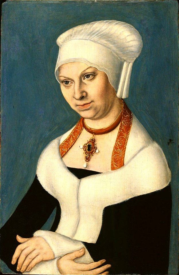 Lucas Cranach d.Ä. - Bildnis Barbara von Sachsen (Gemäldegalerie, Berlin)