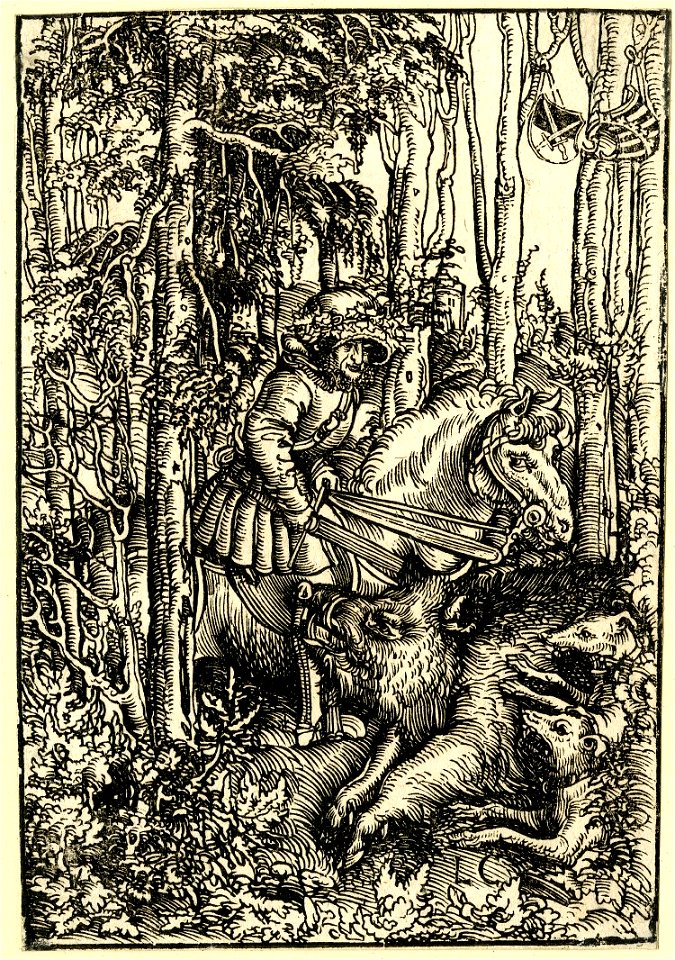 A boar hunt by Lucas Cranach the Elder