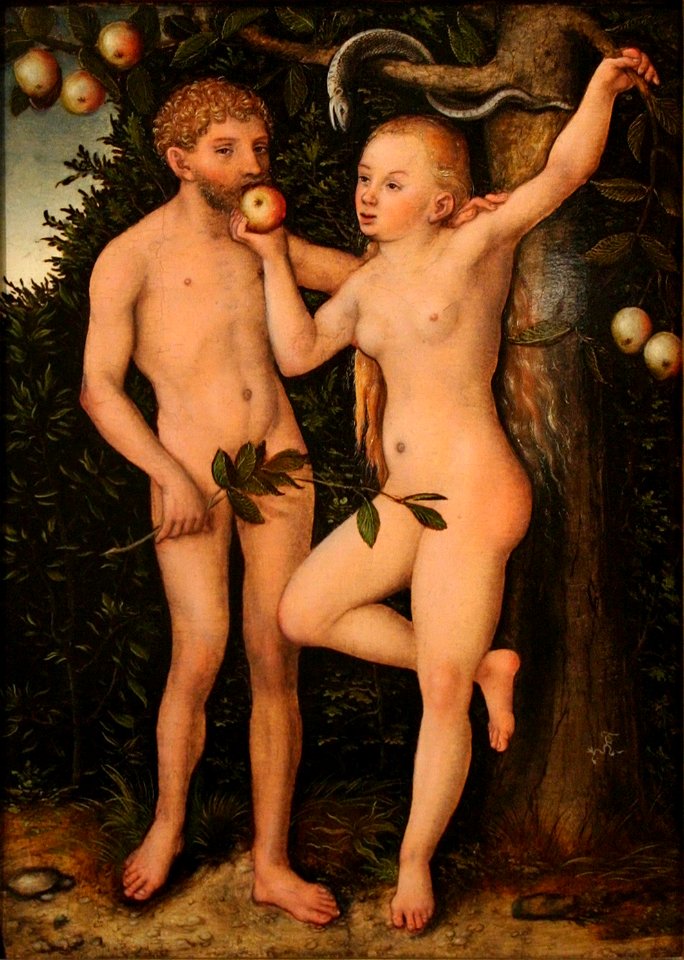 Lucas Cranach d.Ä. - Adam und Eva (Praha)