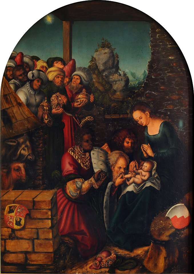 Lucas Cranach (I) - Adoration of the Magi (Museum der bildenden Künste)