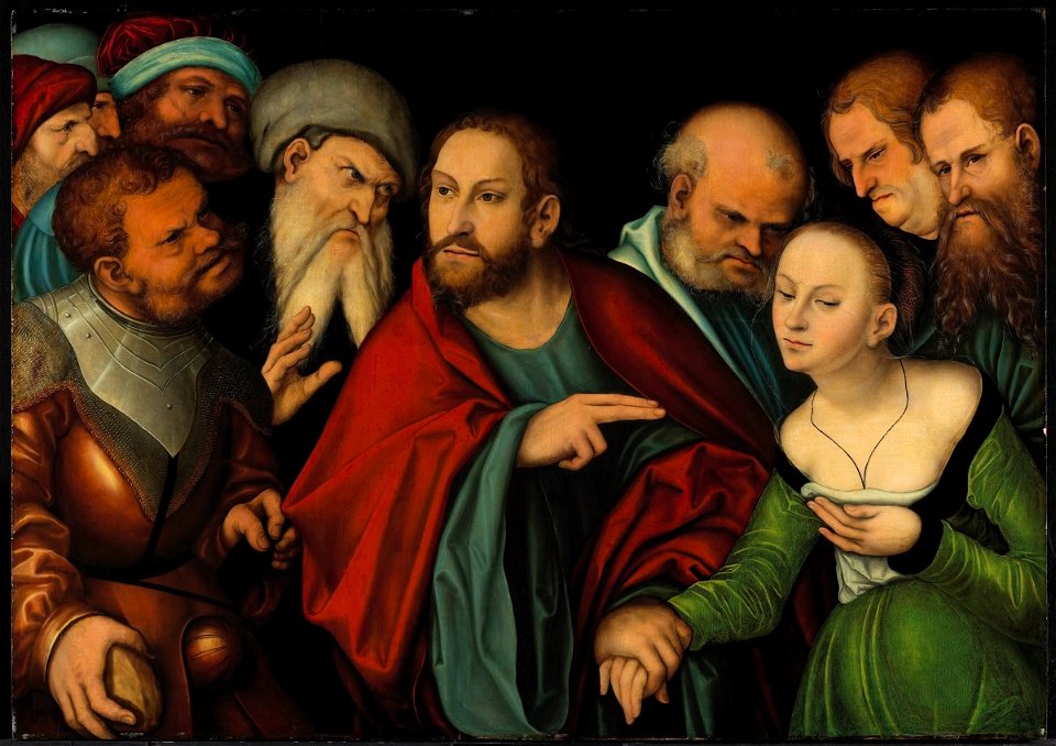 Lucas Cranach d.Ä. - Christus und die Ehebrecherin (Musée des beaux-arts du Canada)