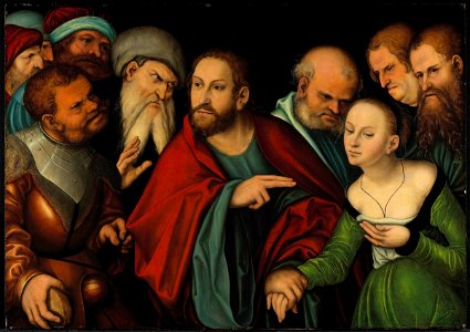 Lucas Cranach d.Ä. - Christus und die Ehebrecherin (Musée des beaux-arts du Canada)
