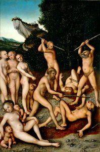 Lucas Cranach d.Ä. - Die Früchte der Eifersucht (Das silberne Zeitalter), Musée du Louvre