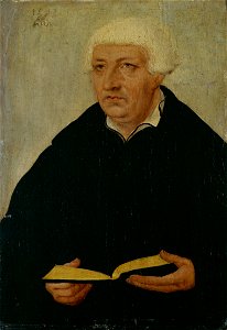 Lucas Cranach d.Ä. - Bildnis des Johannes Bugenhagen (Herzog Anton Ulrich-Museum). Free illustration for personal and commercial use.