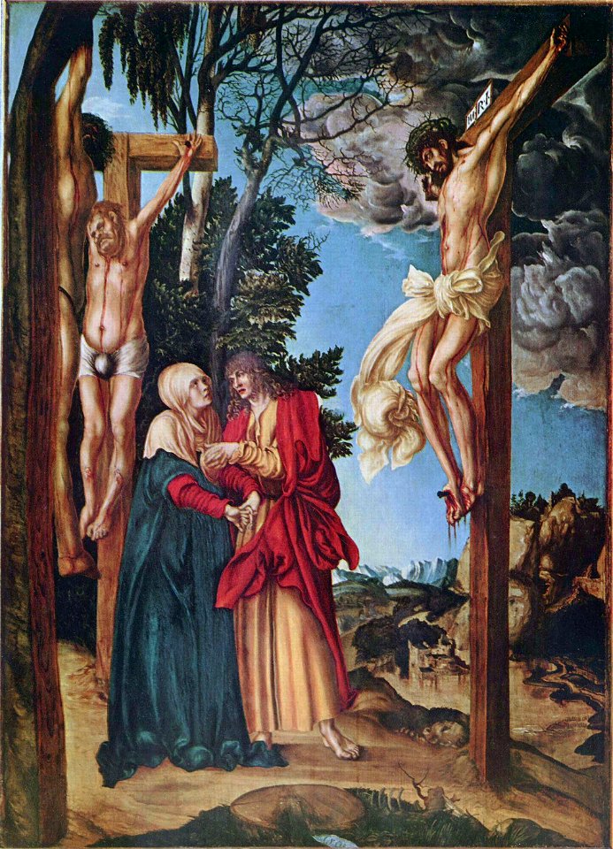 Lucas Cranach d. Ä. - The Lamentation of Christ - The Schleißheim Crucifixion - Alte PinakothekFXD