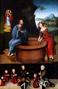 Lucas Cranach d.Ä. - Christus und die Samariterin (Leipzig)