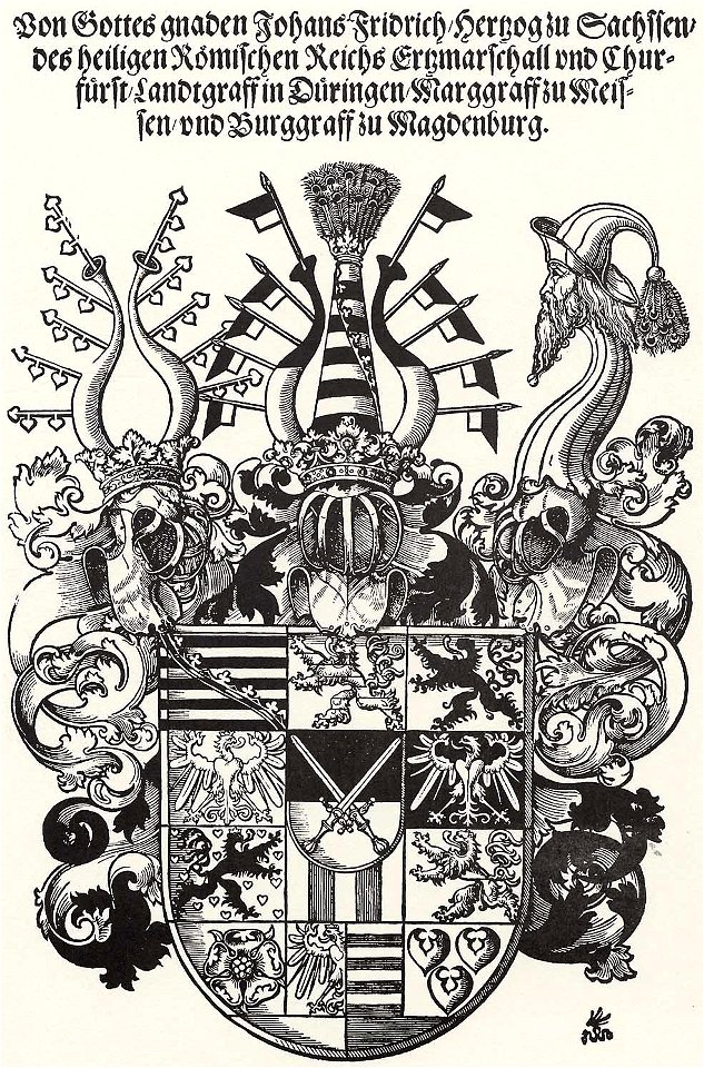 Coat of Arms of John Frederick I, Elector of Saxony