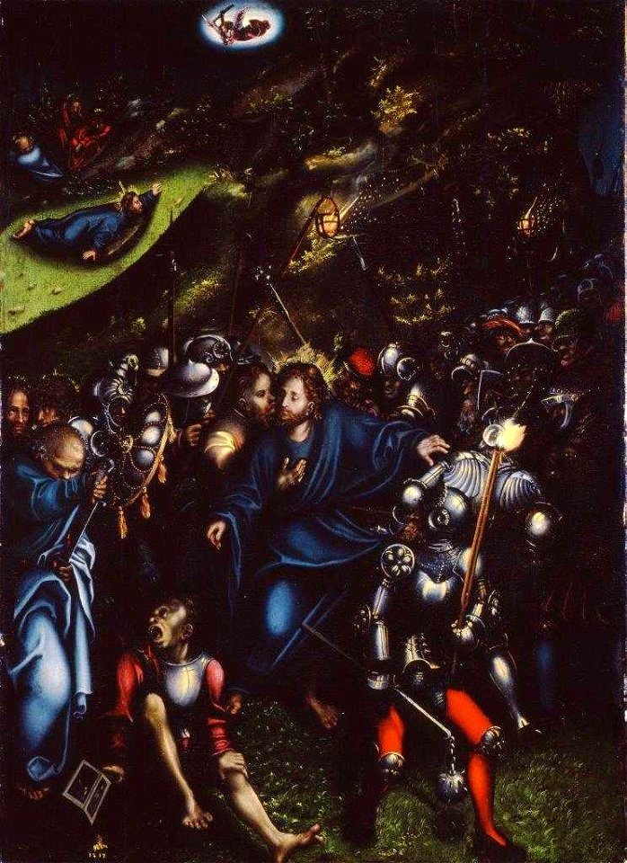 Lucas Cranach (I) - The betrayal and capture of Christ (1515)