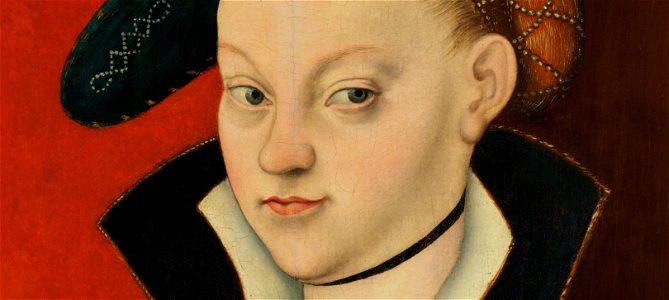 Lucas Cranach d.Ä. - Bildnis Christiane von Eulenau (Neue Residenz Bamberg) crop
