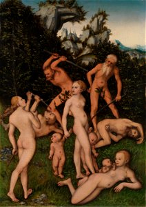 Lucas Cranach d.Ä. - Die Früchte der Eifersucht (Das silberne Zeitalter), National Gallery, London