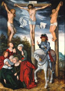 Crucifixión de Cristo - Lucas Cranach el Viejo. Free illustration for personal and commercial use.