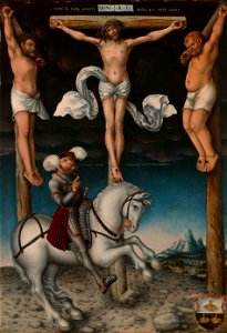 Lucas Cranach d.Ä. - Die Kreuzigung mit dem bekehrten Hauptmann (Yale University Art Gallery). Free illustration for personal and commercial use.